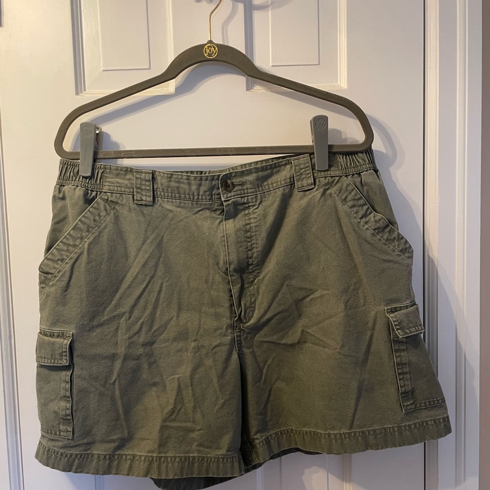 LL Bean Olive Green Cargo Shorts